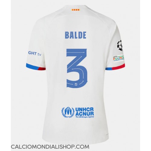 Maglie da calcio Barcelona Alejandro Balde #3 Seconda Maglia 2023-24 Manica Corta